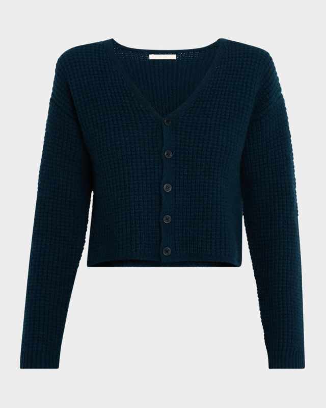 Cropped V-Neck Cashmere Cardigan